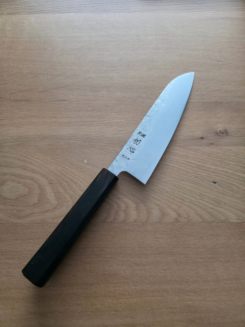 Hatsukokoro Ginrei Santoku Ginsanko Nashiji Ebony 170mm